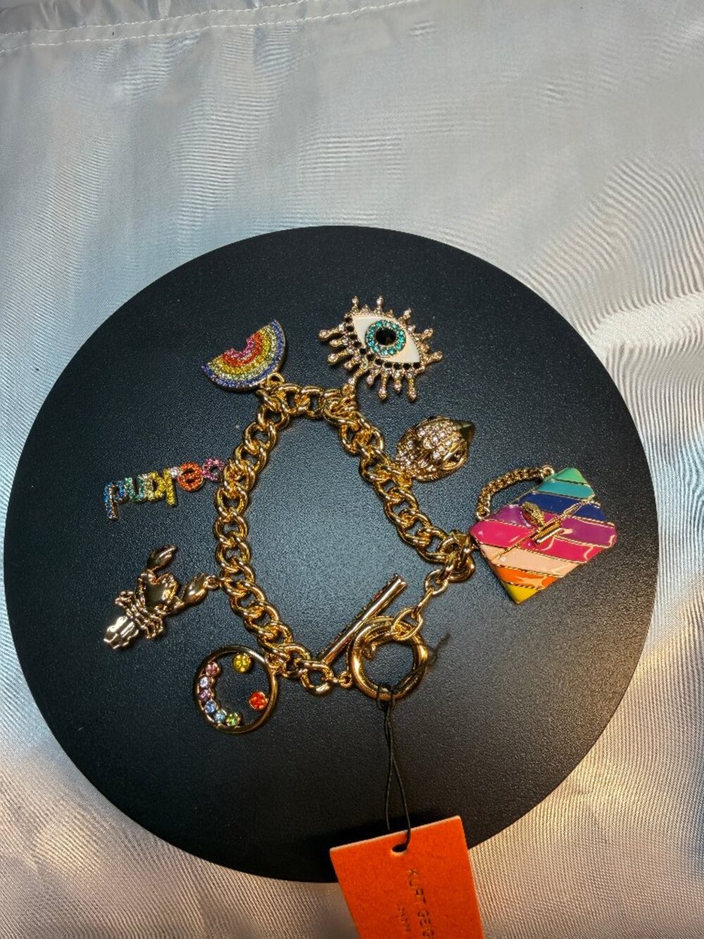 Kurt Geiger London Multi Charms Gold Tone Bracelet NWT